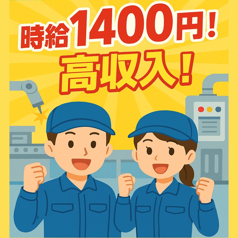 年間休日183日★しっかり休めてガッツリ稼げる!!  時給1,400円/未経験歓迎/男女共に活躍中/鶴岡市